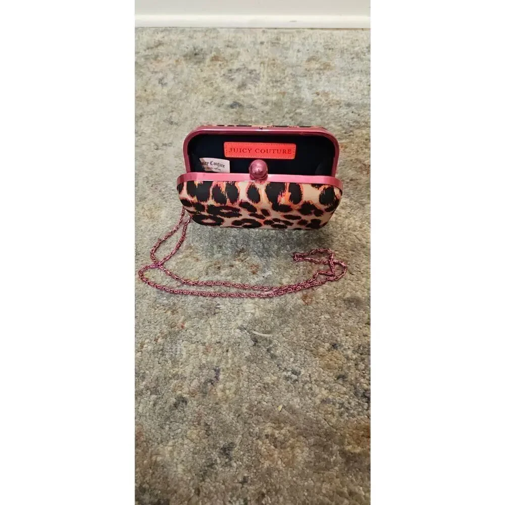 Juicy Couture Animal Print Chain Bag with Matching Pouches